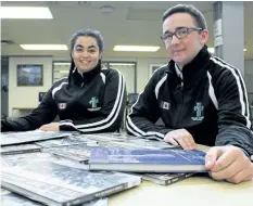  ?? ALISON LANGLEY/NIAGARA FALLS REVIEW ?? More than 325 high school students with the Niagara Catholic District School Board, including Taya Caesar from Saint Paul and Morgan Ellwood from Saint Michael, are heading to Europe in April to participat­e in a ceremony to mark the 100th anniversar­y...