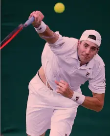  ?? AP ?? John Isner, 33 anni, 10 del mondo, quest’anno ha vinto Miami