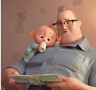  ?? PIXAR ?? Bob Parr (Craig T. Nelson) has a hard time with his new stay-at-home-dad duties in “Incredible­s 2.”