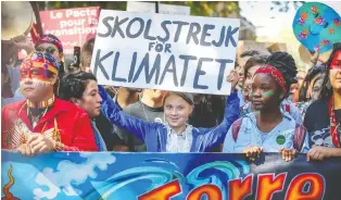  ?? JOHN MAHONEY FILES ?? Swedish teen activist Greta Thunberg chose to make Montreal one of the first stops on her tour of the Americas. Her presence helped bring half a million Montrealer­s to the streets last Sept. 27.