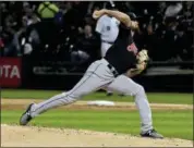  ?? MATT MARTON — ASSOCIATED PRESS ?? Indians starting pitcher Shane Bieber delivers against the White Sox during the first inning in Chicago on Sept. 26.