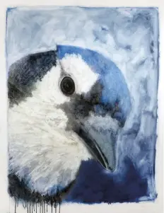  ?? ?? 2. Portraits (Blue Jay), 2019, Ida Applebroog (b. 1929), ultrachrom­e ink and gel on mylar, 119.2 × 92.2cm. Hauser & Wirth Somerset
