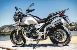  ?? Moto Guzzi ?? MOTO GUZZI is boasting that its tough and tractable V85 TT is capable around town, comfortabl­e on freeway tours and durable enough for off-road riding.