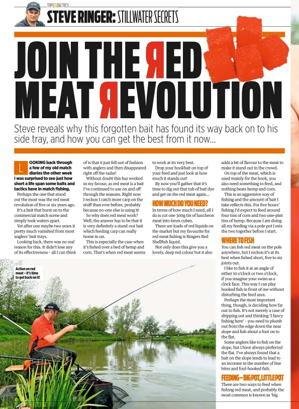  ??  ?? Action on red meat – it’s time to get back on it!