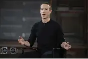  ?? NICK WASS — THE ASSOCIATED PRESS FILE ?? Facebook CEO Mark Zuckerberg speaks at Georgetown University in Washington on Oct. 17, 2019.