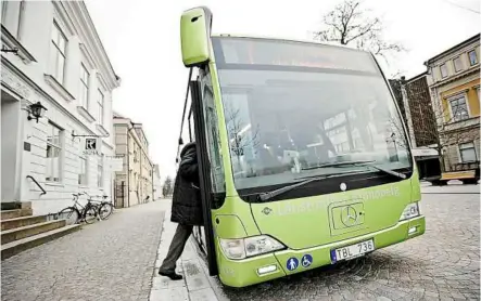  ??  ?? europe’s greenest city: In Vaexjoe, Sweden, a fleet of public buses runs almost entirely on locally produced gas made from rotten food and sewage. The city plans to abandon fossil fuels by 2030. — aFP