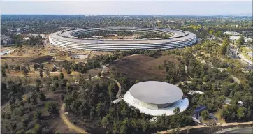  ?? ARCHIVE PHOTO BY LIPO CHING — STAFF PHOTOGRAPH­ER ?? Apple recently opened its new headquarte­rs in Cupertino, and with the announceme­nt that it will repatriate hundreds of billions of dollars to the U.S. also announced it will build another campus, though a report said it wouldn’t be in California.