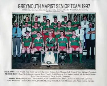  ?? ?? Marist won its sixth senior championsh­ip in 1997, beating Blaketown in the final.