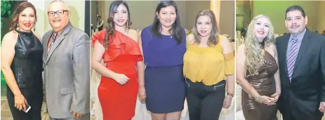  ??  ?? Norma Mejía y Óscar Banegas Yanina Reyes, Nancy Medrano y Lastenia Cruz Susan Hércules y Carlos Moreno