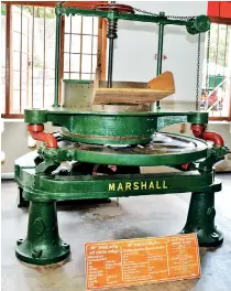  ??  ?? Antique machinery: The Marshall roller. Pix by M.D. Nissanka