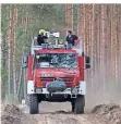  ?? FOTO: ACTION PRESS ?? In Brandenbur­g bei Belitz musste am Freitag ein Waldbrand gelöscht werden.