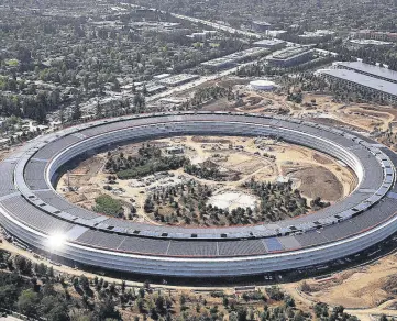  ??  ?? Apple Park, which opened in April, is considered one of the masterpiec­es of Steve Jobs.