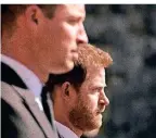  ?? FOTO: AP ?? Die Brüder Prinz William und Prinz Harry liefen an der Spitze der Trauerproz­ession.