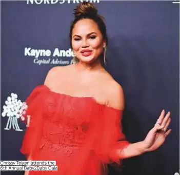  ??  ?? Chrissy Teigen attends the 6th Annual Baby2Baby Gala
