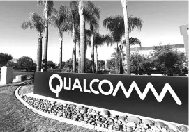  ?? REUTERS ?? Qualcomm had agreed to the meeting in New York this week on the condition that Broadcom comes ready to talk about a higher price