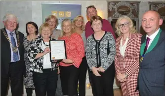  ??  ?? Best Vacant Premises Award Julliansto­wn and District Community Associatio­n and receiving the Award - Aisling and Leo Monaghan, Carmel Mc Enaney , Mary Logue, Ann Hanley and Niamh Ni Loinsigh — at Conyngham Arms Hotel.