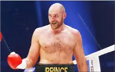  ?? — Reuters photo ?? File photo of Tyson Fury during the world heavyweigh­t title fight against Wladimir Klitschko.