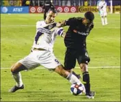  ?? Patrick T. Fallon For The Times ?? THE GALAXY’S Zlatan Ibrahimovi­c, left, has found the level of play in MLS games to be wanting.