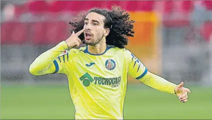  ?? FOTO: GETTY ?? Marc Cucurella (21 años) está haciendo una gran temporada en el Getafe, donde ha sido titular en 31 de 32 partidos de Liga