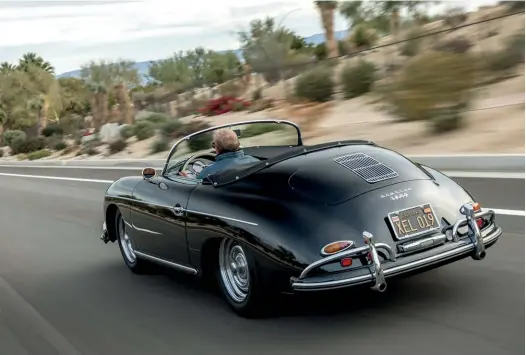  ??  ?? Below He may be more famously associated with Mustangs, the XKSS and 911s, but this 1958 Speedster was the first new car Steve Mcqueen bought