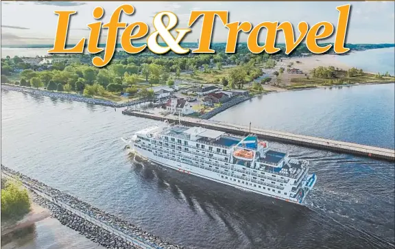  ?? EAGLE EYE PHOTOGRAPH­Y ?? The 210-passenger Pearl Mist in Muskegon, Mich., one of the spots visited on Pearl Seas Cruises’ Great Lakes voyages. Ships from three cruise lines will dock in Muskegon this season.