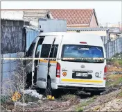  ?? Picture: PHANDO JIKELO ?? CRIME SCENE: A 46-year-old taxi driver was shot and killed in Symphony Way in Philippi East.