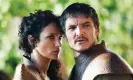  ?? Photograph: HBO ?? Varma chameleon … Indira as Ellaria Sand with Pedro Pascal as Oberyn Martell in Game of Thrones.