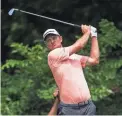  ?? JEROME MIRON/USA TODAY SPORTS ?? Justin Rose plays his shot from the eighth tee during the third round of the Fort Worth Invitation­al on Saturday.