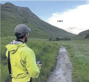  ?? Picture: Mike Merritt. ?? Scotland’s busiest mountain rescue team has started using drones to save lives.