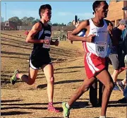  ??  ?? Ridgeland’s Gabe Ashley had to run most of the Class 4A state meet with just one cleat on Saturday. (Contribute­d photo/Robert Hetrick)