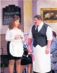  ??  ?? ●● Scenes from Allo’ Allo, performed by the Bacup Royal Court Theatre Group.