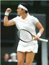  ?? PATRICK SMITH/GETTY ?? Ons Jabeur, of Tunisia, reacts against Aryna Sabalenka during the Wimbledon women’s semifinal on Thursday.