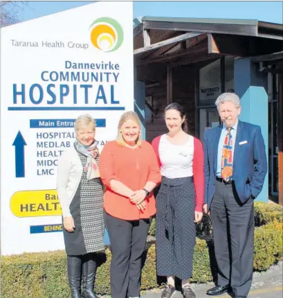  ??  ?? New doctors at the Barraud Street Health Centre, from left, Drs Jane Laver (returned), Laura Andrews, Abbey Ward and Peter Nelson.