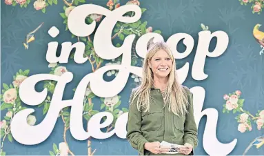  ?? NEILSON BARNARD GETTY IMAGES FOR GOOP ?? Many celebritie­s have been good pandemic role models, but Gwyneth Paltrow is not one, Vinay Menon says.