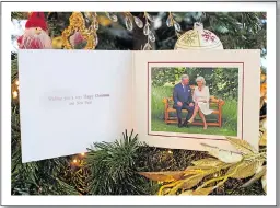  ??  ?? Charles and Camilla only have eyes for one another in their card