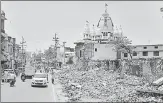  ?? HT ?? A view of demolished boundary wall of Gorakhnath temple.