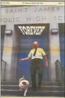  ?? DIGITAL FIRST MEDIA FILE PHOTO ?? The cover of a 1993 Times insert shows John Mooney descending the stairs of St. James after locking its doors for a final time.