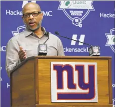  ?? Frank Franklin II / Associated Press ?? Giants general manager Jerry Reese took responsibi­lity for the team’s 1-6 start.