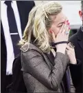  ?? ?? Kelsey Parker at the funeral of her husband