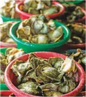  ??  ?? Oysters in La Paz Market.