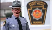  ?? BILL UHRICH — MEDIANEWS GROUP ?? Trooper David C. Beohm, public informatio­n officer for Troop L of the Pennsylvan­ia State Police, graduated from the Pennsylvan­ia State Police Academy in July 1992. He began his career in patrol out of the Reading station.
