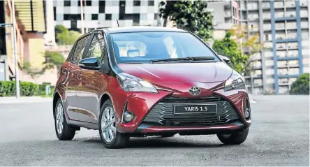  ??  ?? HEAD TURNER: The new Yaris Pulse comes complete with a new 1.5l petrol engine and boasts a 12% improvemen­t in fuel economy