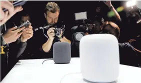  ??  ?? Apple will start taking preorders for the $349 HomePod on Friday. AP