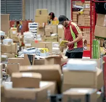  ?? ANDY JACKSON/ STUFF ?? NZ Post has upped its capacity to help get parcels delivered during the Christmas rush.