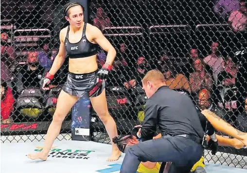  ?? /CORTESÍA: UFC ?? a la brasileña Istela Nunes en dos rounds