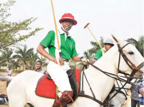  ?? Nigeria Military Polo Team Captain, Col. Kapeh Kazir set to lead the Nigeria team in their quest for honours at the 2018 Armed Forces Internatio­nal Polo Tournament in Abuja. NPF and Nigerian are heaping praises on the team. ??