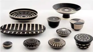  ??  ?? Ritz tableware by Bauhaus artist Hedwig Bollhagen. Selected items available in store.