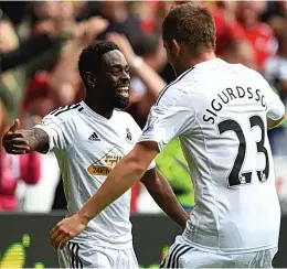  ?? GETTY IMAGES ?? Overlooked: Nathan Dyer celebrates his second goal