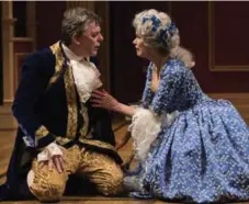  ?? DAVID COOPER/SHAW FESTIVAL ?? Tom McCamus as George III and Chick Reid as Queen Charlotte shine in The Madness of George III.