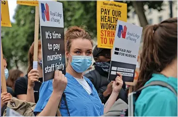  ?? ?? Picture: GETTY
STOPPAGE: We clapped health workers during Covid but now nurses feel they are undervalue­d